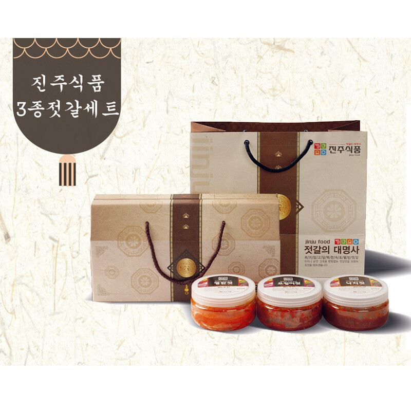 강원더몰,[진주식품]젓갈3종세트 백명란400g, 명태회젓갈400g, 오징어젓갈400g
